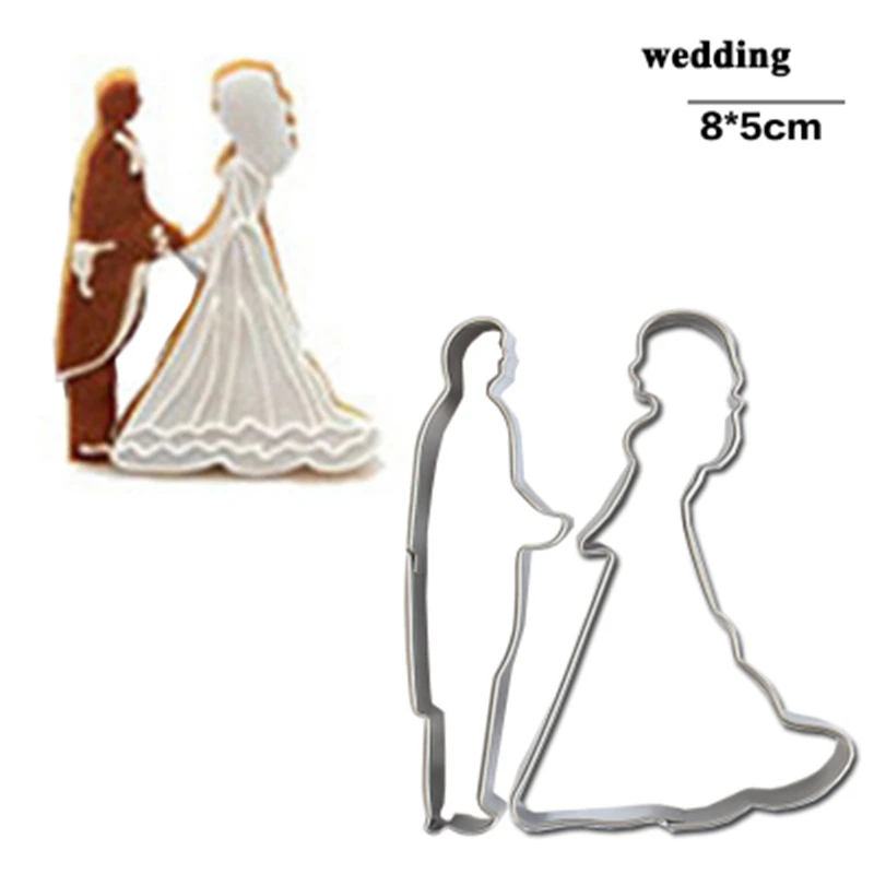Bride and Groom Wedding Biscuit Maker Cookie Cutter Set Cake Sugarcraft Bakery Dessert Tools Stainless Steel Baking Mold Fondant
Bride and Groom Wedding Biscuit Maker Cookie Cutter Set Cake Sugarcraft Bakery Dessert Tools Stainless Steel Baking Mold Fondant