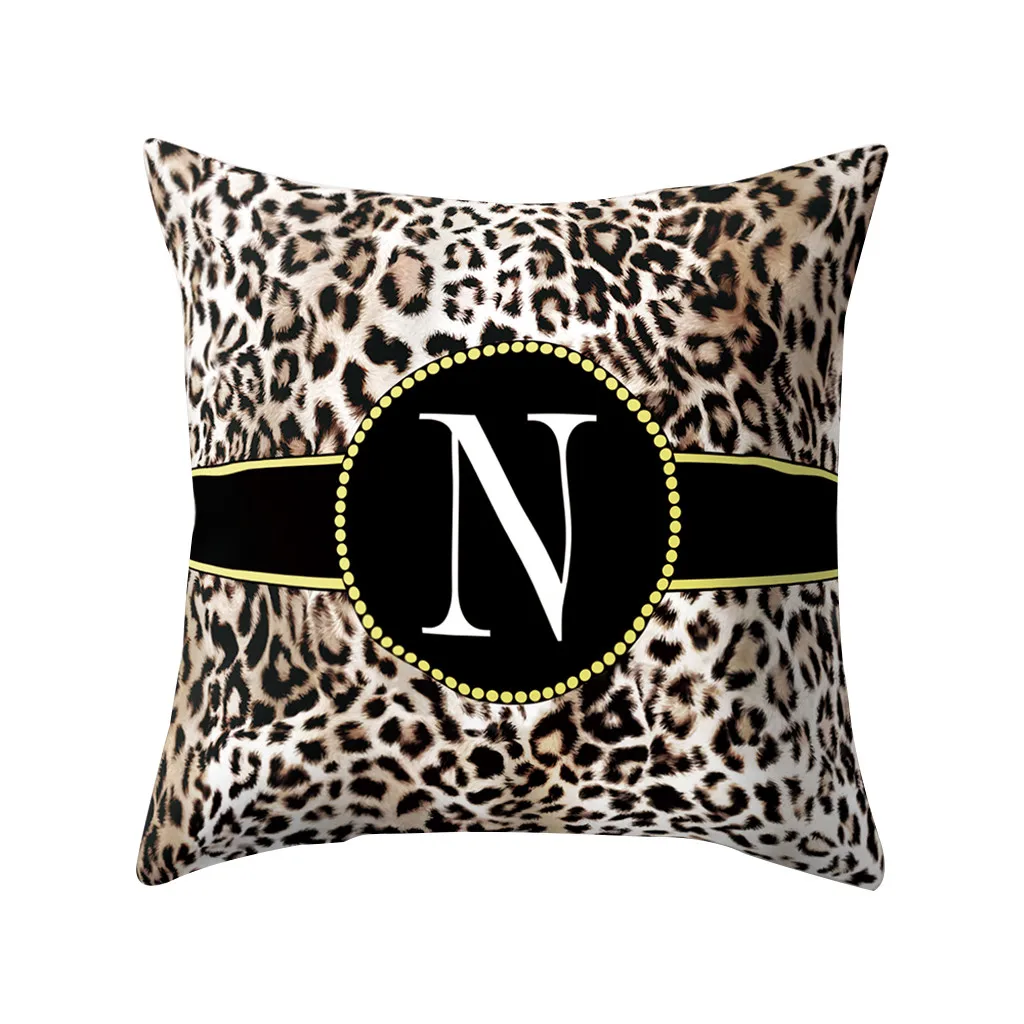 English Printing Peach Leopard Skin Polyester Pillowcase Letters Printed Cushion Cover Alphabet Pillowcase Cover Room Decoration
English Printing Peach Leopard Skin Polyester Pillowcase Letters Printed Cushion Cover Alphabet Pillowcase Cover Room Decoration