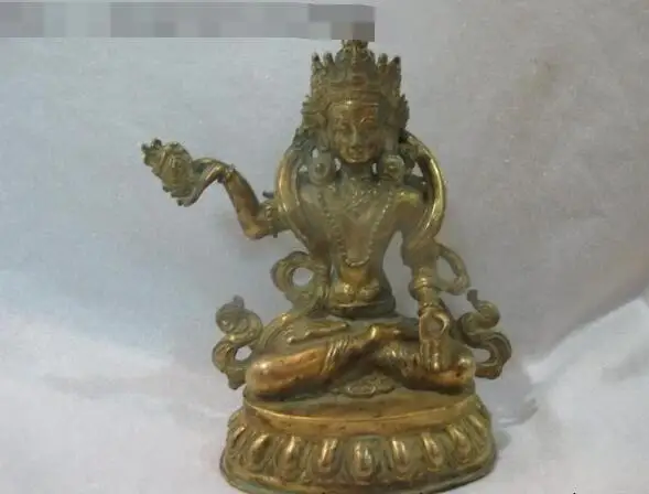 Free shipping S03100 5.5"Tibet Amazing Monastery Bronze 24K Gild Kwan Yin Bodhisattva Buddha statue
Free shipping S03100 5.5"Tibet Amazing Monastery Bronze 24K Gild Kwan Yin Bodhisattva Buddha statue
