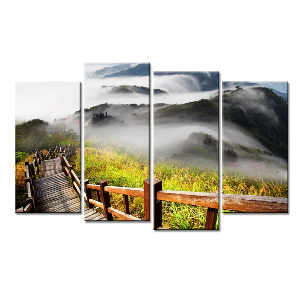 4 Pieces Modern Mountain Top Spectacular Fog Landscape Canvas Painting Wall Art Wall Modular Pictures for Living Room Home Decor
4 Pieces Modern Mountain Top Spectacular Fog Landscape Canvas Painting Wall Art Wall Modular Pictures for Living Room Home Decor