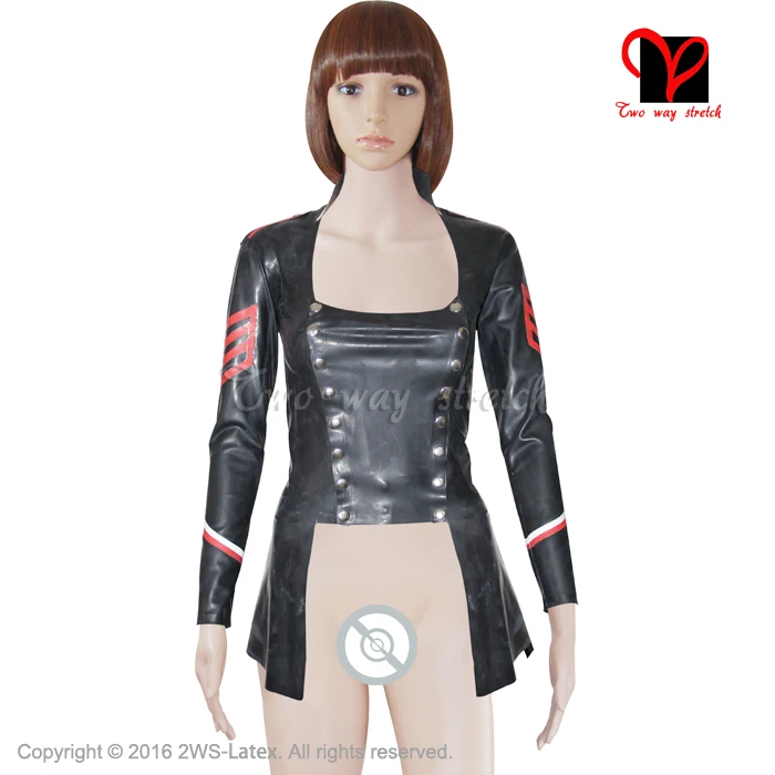 Sexy Military Latex Robe Jacket Rubber Duster coat Gummi uniform Cape Top Cop dress Parka catsuit Fitted plus size XXXL SY-004
Sexy Military Latex Robe Jacket Rubber Duster coat Gummi uniform Cape Top Cop dress Parka catsuit Fitted plus size XXXL SY-004