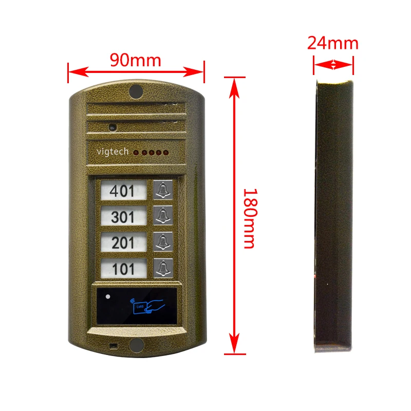 Vigtech 4.3'' Door Intercom Multi-apartment System Video Doorbell Device For Building Villa With Multi MonitorIR Night Waterproo
Vigtech 4.3'' Door Intercom Multi-apartment System Video Doorbell Device For Building Villa With Multi MonitorIR Night Waterproo