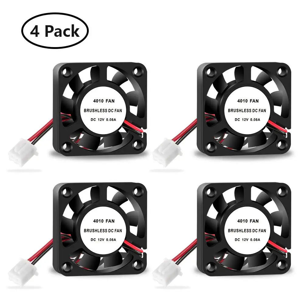3D Printer Cooling Fan 40x40x10mm DC 12V Brushless Cooling Fan with 2 Pin Terminal For Hotend Extruder Heatsinks Creality MK8
3D Printer Cooling Fan 40x40x10mm DC 12V Brushless Cooling Fan with 2 Pin Terminal For Hotend Extruder Heatsinks Creality MK8