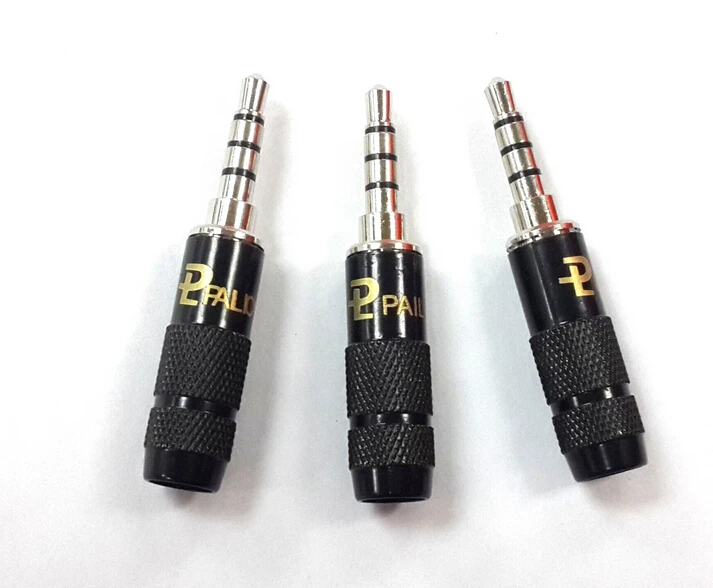 50pcs Rhodium-plated Pailiccs 3.5mm 4pole Black Straight Jack male adapter Audio Connector For DIY Solder free shipping
50pcs Rhodium-plated Pailiccs 3.5mm 4pole Black Straight Jack male adapter Audio Connector For DIY Solder free shipping