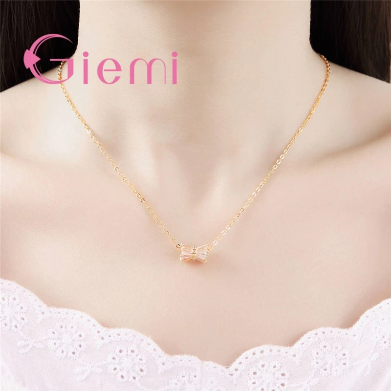 Top Quality 3D Bow Shape Pendant Necklace For Women Girl AAA+ Cubic Zirconia Gold Planted Casual Fashion Birthday Gifts
Top Quality 3D Bow Shape Pendant Necklace For Women Girl AAA+ Cubic Zirconia Gold Planted Casual Fashion Birthday Gifts