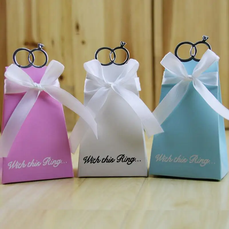 100pcs/lot Diamond Ring Wedding Candy Box Wedding Favor Box Gift Boxes with Ribbon White / Blue / Pink Paper Gift Box
100pcs/lot Diamond Ring Wedding Candy Box Wedding Favor Box Gift Boxes with Ribbon White / Blue / Pink Paper Gift Box