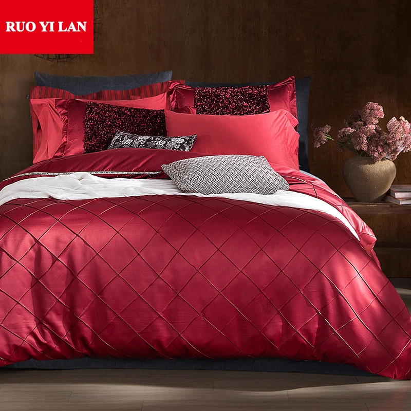 4/6/8pcs European Smooth Bedding Set Satin Bed Linen Bedclothes Queen King Duvet Cover+Bed Sheet+Pillowcases Red/Grey
4/6/8pcs European Smooth Bedding Set Satin Bed Linen Bedclothes Queen King Duvet Cover+Bed Sheet+Pillowcases Red/Grey