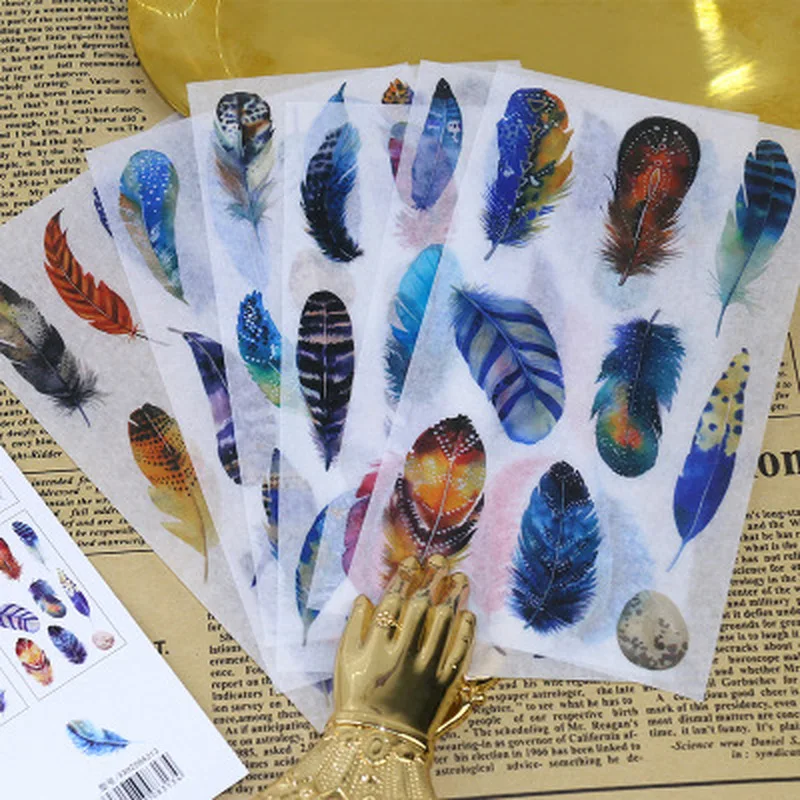 6pcs/set Feather Hand Sticker Cute Stickers Stationary Art Supplies Diary Album Decoration Stickers Scrapbooking Sticker Flakes
6pcs/set Feather Hand Sticker Cute Stickers Stationary Art Supplies Diary Album Decoration Stickers Scrapbooking Sticker Flakes