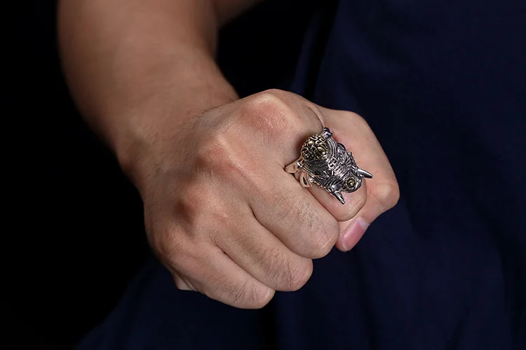 KJJEAXCMY boutique jewelryar S925 Sterling Silver retro Thai silver animal rings, unique personality, domineering men's rings
KJJEAXCMY boutique jewelryar S925 Sterling Silver retro Thai silver animal rings, unique personality, domineering men's rings