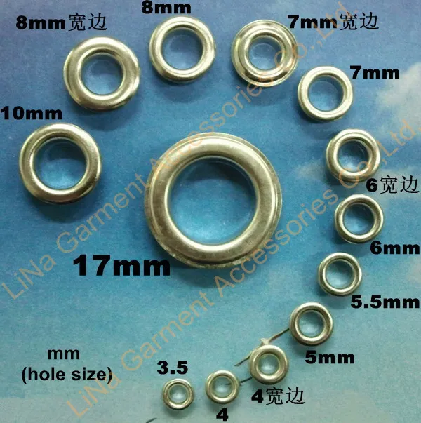 Free shipping 7mm Eyelets for Apparel and Scrapbook Silver color brass metal eyelets for garment and bags DIY accessories
Free shipping 7mm Eyelets for Apparel and Scrapbook Silver color brass metal eyelets for garment and bags DIY accessories
