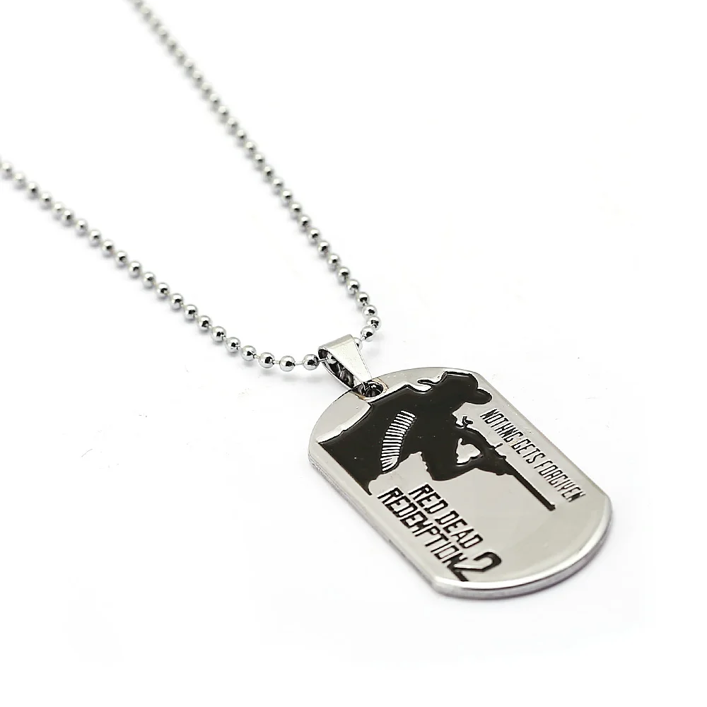 Mengtuyi Hot Game Tag Pendants Necklace Dead Chain Redemption 2 Gun Pattern Metal Men Charm Gift 8 Styles | Украшения и
