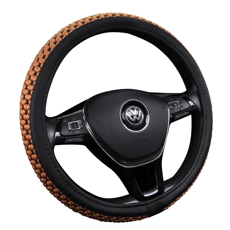 PU Leather Universal Car Steering-wheel Cover 38CM Car-styling Sport Auto Steering Wheel Covers Anti-Slip Automotive Accessories
PU Leather Universal Car Steering-wheel Cover 38CM Car-styling Sport Auto Steering Wheel Covers Anti-Slip Automotive Accessories