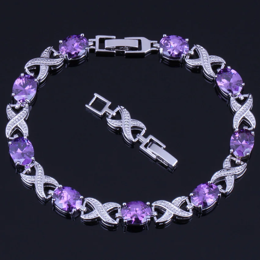 Charismatic Oval Egg Purple Cubic Zirconia Silver Plated Link Chain Bracelet 20cm 22cm V0052
Charismatic Oval Egg Purple Cubic Zirconia Silver Plated Link Chain Bracelet 20cm 22cm V0052