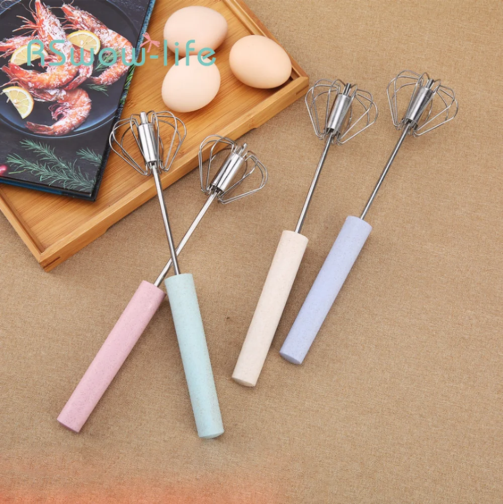 Kitchen Gadgets Stainless Steel Egg Beater Wheat Stir Bar Rotating Egg Beater Semi-automatic For Kitchen Supplies
Kitchen Gadgets Stainless Steel Egg Beater Wheat Stir Bar Rotating Egg Beater Semi-automatic For Kitchen Supplies