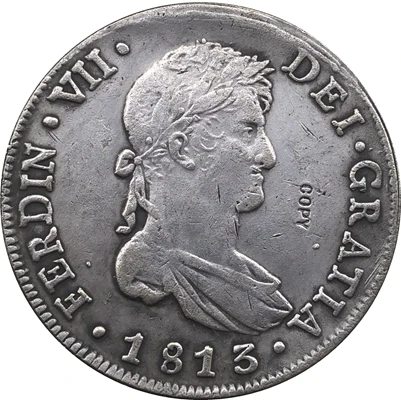Оптовая продажа, копия испанского 8-дюймового копирования 1813, производство коптера 90%
Оптовая продажа, копия испанского 8-дюймового копирования 1813, производство коптера 90%