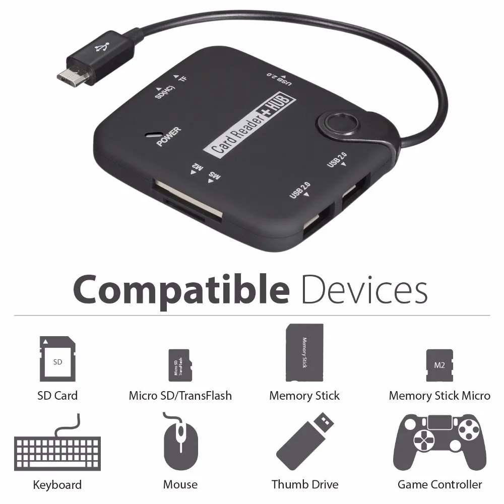 Адаптер концентратор с 3 портами OTG USB 2 0 карта памяти Micro SD|micro sd card reader|sd readercard reader |