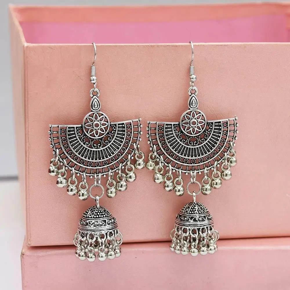 Chinese Big Fan Long Tassel Hoop Earrings India Jhumka Jewelry For Girl Party Color Afghan Thailand Tribal Exotic Jewellry
Chinese Big Fan Long Tassel Hoop Earrings India Jhumka Jewelry For Girl Party Color Afghan Thailand Tribal Exotic Jewellry