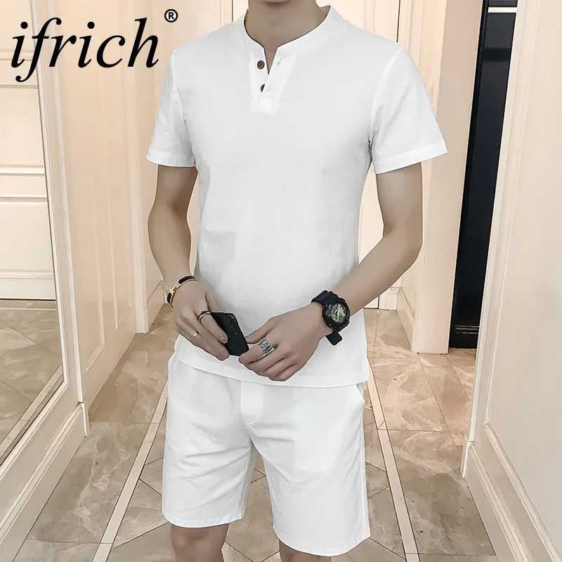 2 Pieces Mens Linen T-shirt Suit Set New Summer Short Sleeve T-shirt & Shorts Causal Male Fashion Set Tracksuit Man Slim T Shirt
2 Pieces Mens Linen T-shirt Suit Set New Summer Short Sleeve T-shirt & Shorts Causal Male Fashion Set Tracksuit Man Slim T Shirt
