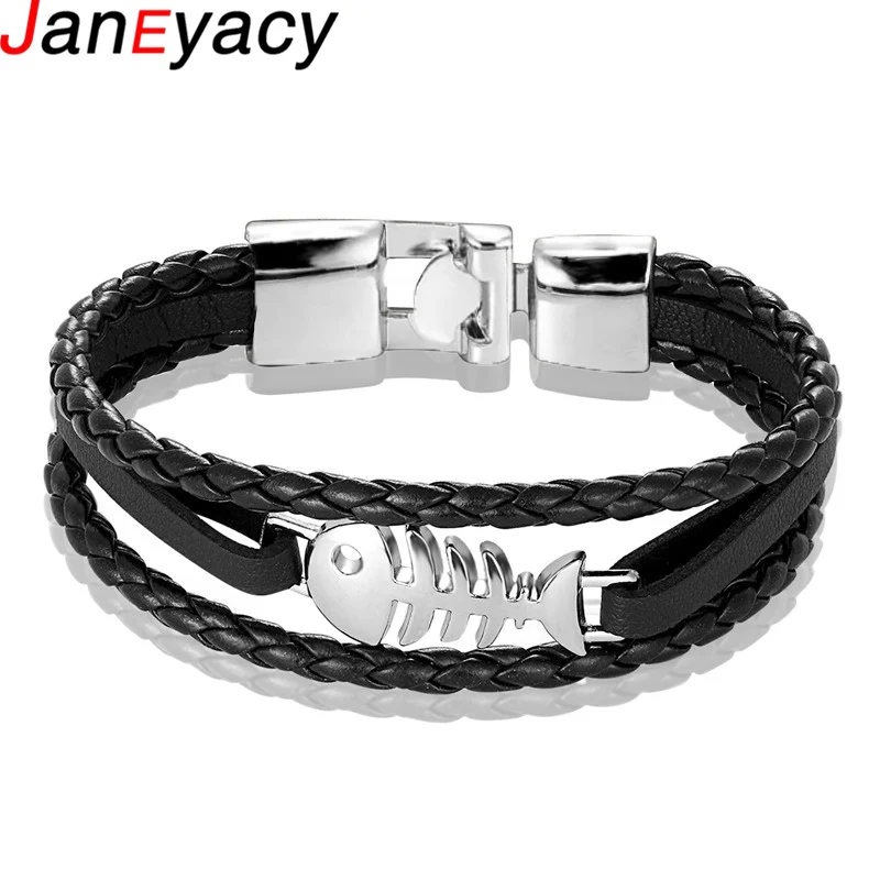 New 2019 Vintage Fish Leather Bracelet For Men Multiple Layer Bead Braided Bracelets Pulseira Fashion Wristband Boyfriend Jewelr
New 2019 Vintage Fish Leather Bracelet For Men Multiple Layer Bead Braided Bracelets Pulseira Fashion Wristband Boyfriend Jewelr
