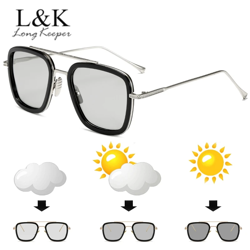 Photochromic Sunglasses Men Brand Design Tony Stark Iron Man Sun Glasses Women Square Change Color Punk Driving UV400 Goggles
Photochromic Sunglasses Men Brand Design Tony Stark Iron Man Sun Glasses Women Square Change Color Punk Driving UV400 Goggles