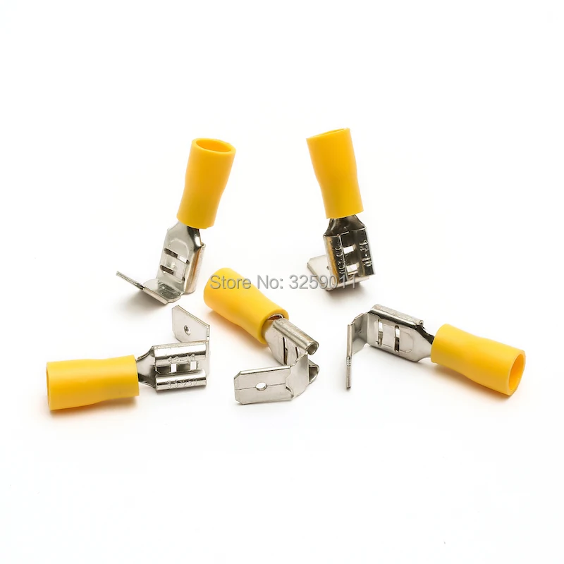 100pcs 12-10 AWG Gauge Semi Insulated Piggy Back Spade Electrical Quick Splice Crimp Terminals Connectors Yellow
100pcs 12-10 AWG Gauge Semi Insulated Piggy Back Spade Electrical Quick Splice Crimp Terminals Connectors Yellow
