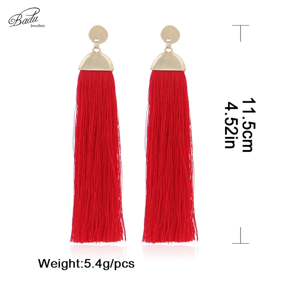 Badu Women White Tassel Earrings Long Fringes Gold Metal Dangle Drop Earring Simplicity Style Party Jewelry Black Friday
Badu Women White Tassel Earrings Long Fringes Gold Metal Dangle Drop Earring Simplicity Style Party Jewelry Black Friday