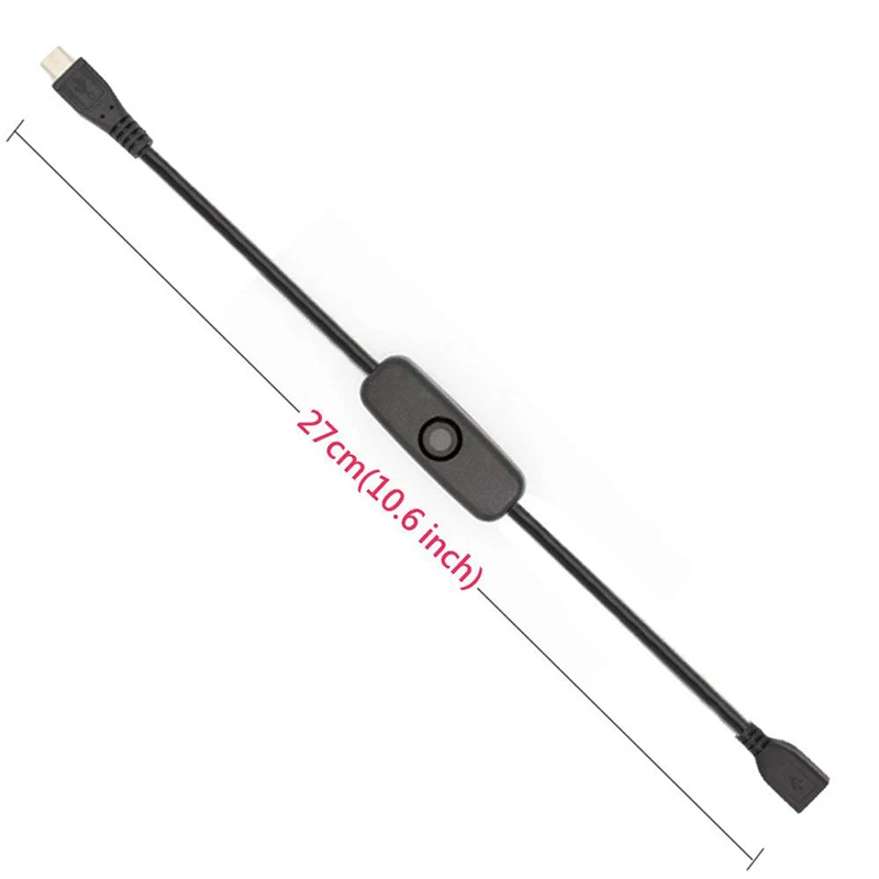 USB кабель питания для Raspberry Pi с выключателем переключатель управления питанием 3