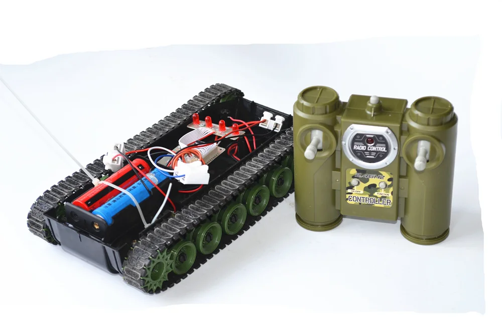 2 4G пульт дистанционного управления DIY Танк Набор 18650 робот гусеница|Детали и