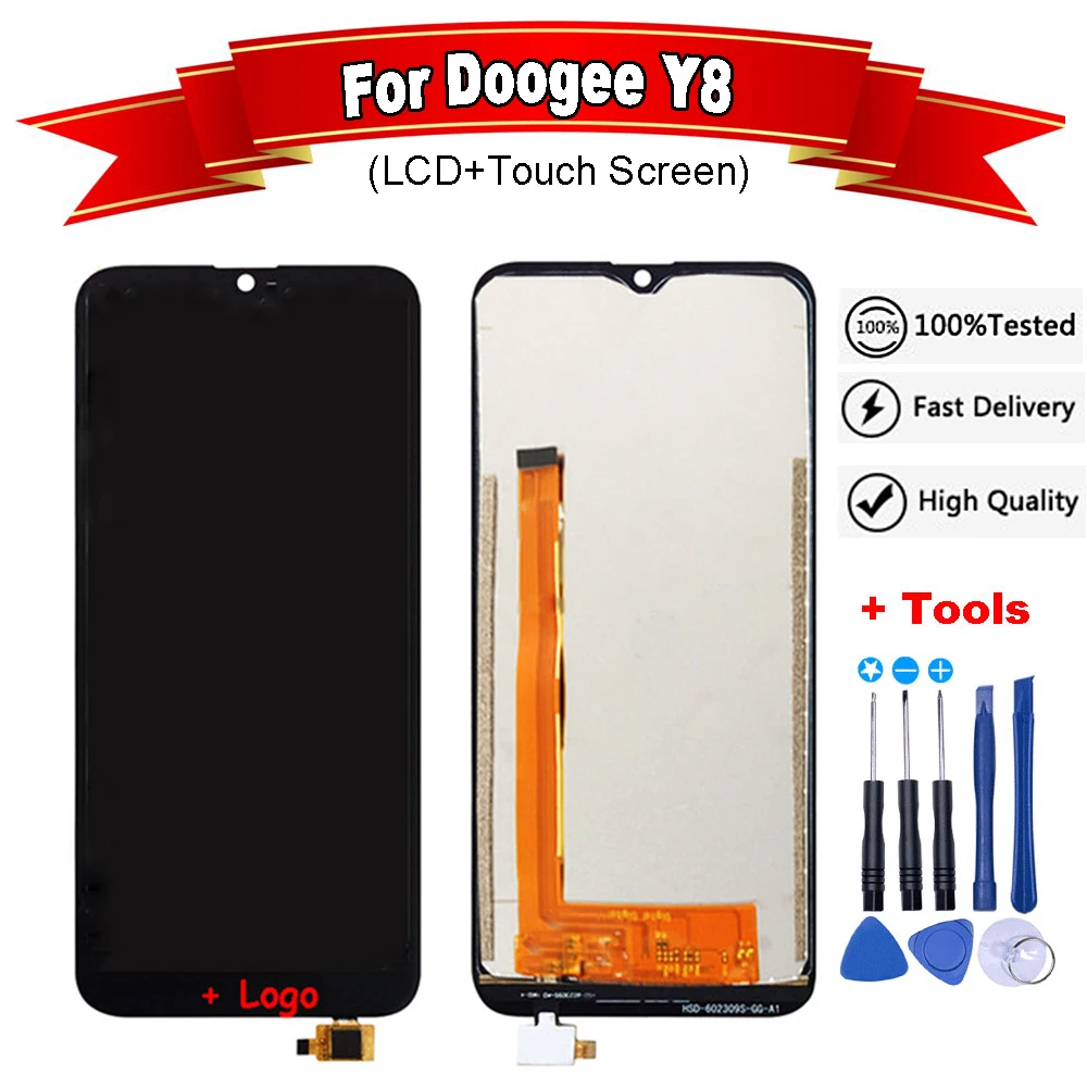 6 1 дюймов Для Doogee Y8 ЖК дисплей Дисплей и кодирующий преобразователь сенсорного