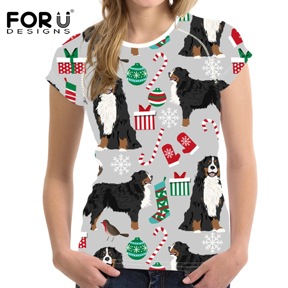 FORUDESIGNS Funny Bernese Mountain Dog Printing Women T Shirt Ladies Cartoon Pet Dog Pattern T-shirt for Teen Girls Kawaii Tops
FORUDESIGNS Funny Bernese Mountain Dog Printing Women T Shirt Ladies Cartoon Pet Dog Pattern T-shirt for Teen Girls Kawaii Tops