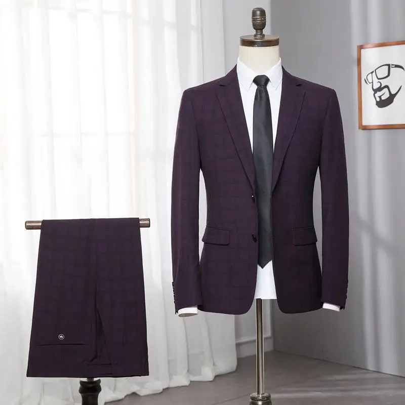 Men's Spring and Autumn Large Size Suit Set Plaid Lapel Long Sleeve Cotton Casual Suit Set
Men's Spring and Autumn Large Size Suit Set Plaid Lapel Long Sleeve Cotton Casual Suit Set