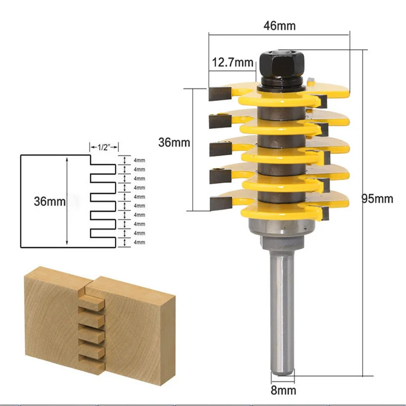 1 шт., соединительный Фрезер, регулируемый 5 лезвий, 3 флейты, 8 дюймов, хвостовик для дерева, режущий шип, резак для деревообработки
1 шт., соединительный Фрезер, регулируемый 5 лезвий, 3 флейты, 8 дюймов, хвостовик для дерева, режущий шип, резак для деревообработки