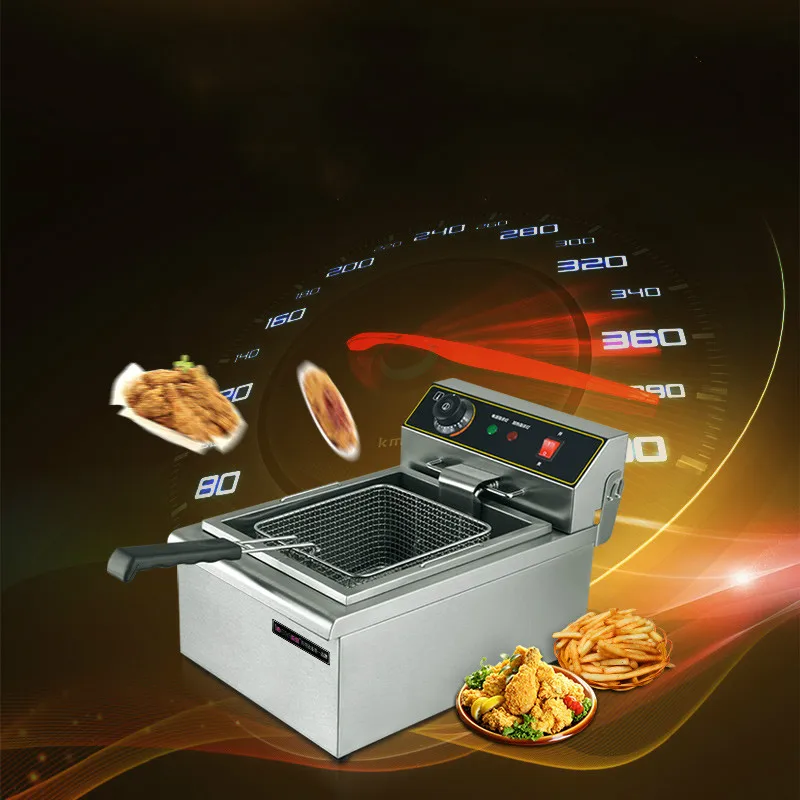 Electric Deep Fryers blast furnace commercial single cylinder 10 litre thick-fried frying pan Fried chick
Electric Deep Fryers blast furnace commercial single cylinder 10 litre thick-fried frying pan Fried chick
