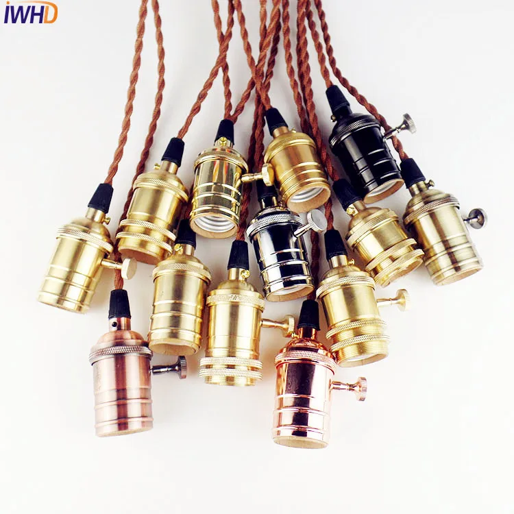 IWHD Vintage E27 Lamp Holder E27 Socket Vintage Lampholder Edison Base Vintage Loft Industrial Pendant Light With Wire
IWHD Vintage E27 Lamp Holder E27 Socket Vintage Lampholder Edison Base Vintage Loft Industrial Pendant Light With Wire