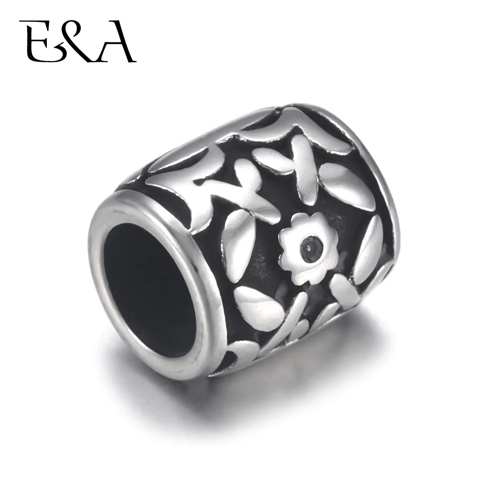 4pcs Stainless Steel Floral Barrel Tube Bead 6mm Large Hole for Jewelry Bracelet Making Metal Beads DIY Supplies Parts
4pcs Stainless Steel Floral Barrel Tube Bead 6mm Large Hole for Jewelry Bracelet Making Metal Beads DIY Supplies Parts