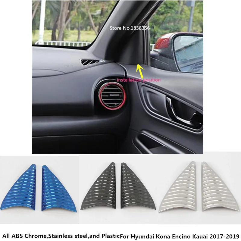 For Hyundai Kona Encino Kauai 2017 2018 2019 2020 Stainless Steel A Column Audio Speak Window Windshield Side Triangle Trim 2pcs
For Hyundai Kona Encino Kauai 2017 2018 2019 2020 Stainless Steel A Column Audio Speak Window Windshield Side Triangle Trim 2pcs