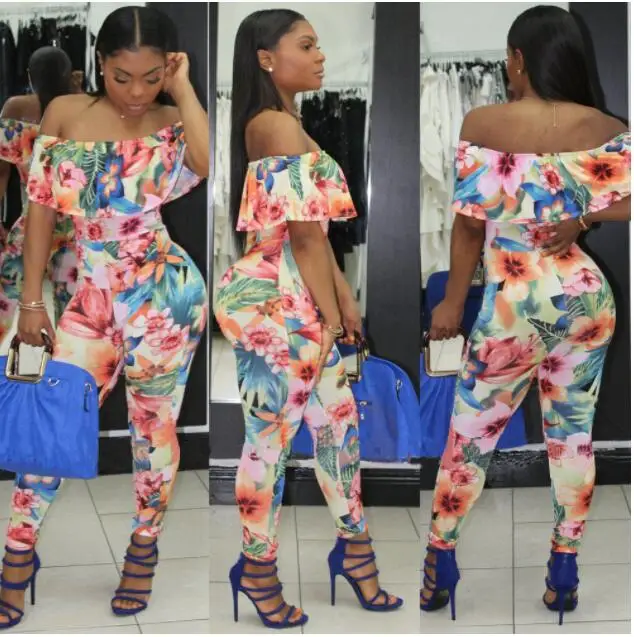 Women Printed Jumpsuit Summer Fashion Ruffles Print Floral Jumpsuit Elegant Female Overalls Off Shoulder Bodycon Rompers
Women Printed Jumpsuit Summer Fashion Ruffles Print Floral Jumpsuit Elegant Female Overalls Off Shoulder Bodycon Rompers
