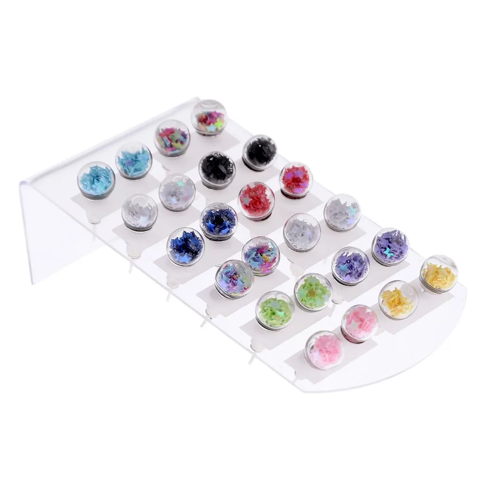 12 Pairs/Lot Colorful Stars Glass Ball Stud Earrings For Women Accessory Delicated Wholesale Jewelry Pendientes
12 Pairs/Lot Colorful Stars Glass Ball Stud Earrings For Women Accessory Delicated Wholesale Jewelry Pendientes