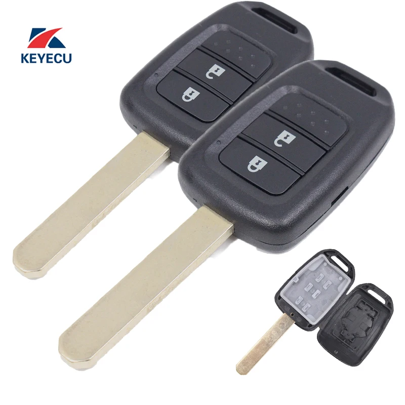KEYECU Pair Replacement Remote Car Key Shell Case Fob for Honda Accord Civic City BR-V Crider 2013-2016 Uncut Blade
KEYECU Pair Replacement Remote Car Key Shell Case Fob for Honda Accord Civic City BR-V Crider 2013-2016 Uncut Blade