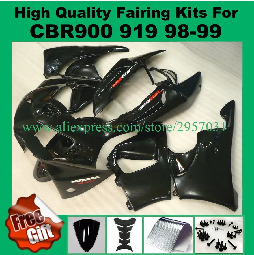 Free screws+gifts Fairing kit for HONDA CBR900RR 919 98 99 All Black b787 CBR 900RR CBR900 1998 1999 ABS Fairings set
Free screws+gifts Fairing kit for HONDA CBR900RR 919 98 99 All Black b787 CBR 900RR CBR900 1998 1999 ABS Fairings set