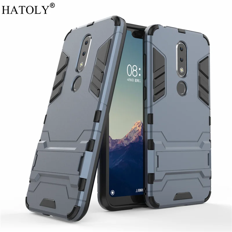 HATOLY для бронированный чехол телефона Nokia X6 2018 ударопрочный Роботизированный