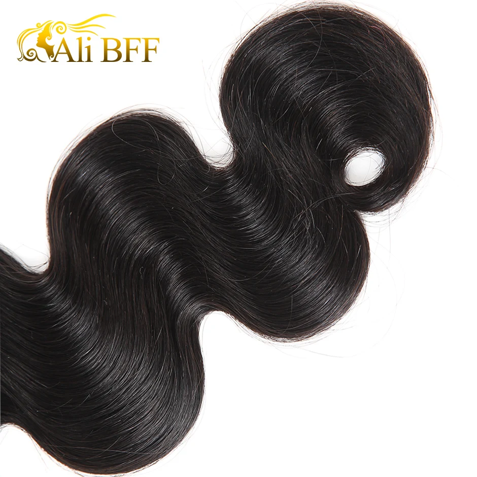 ALI BFF волосы малазийские пучки волнистых волос 100% remy для наращивания натуральные