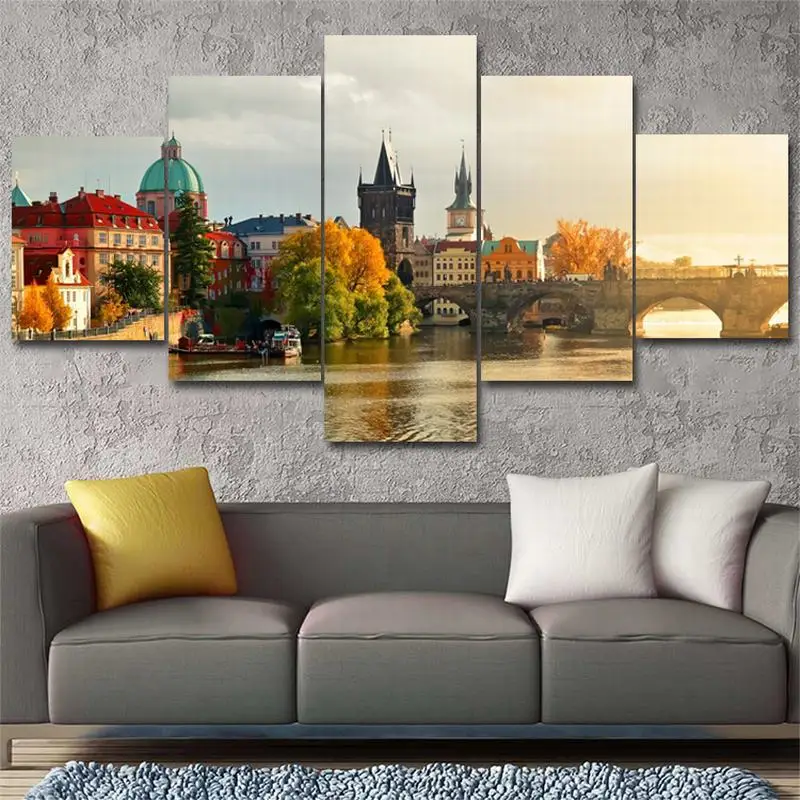 5 pieces Canvas wall art modern pictures frame Russian bridge scenery poster printings Oil painting for living room home decor
5 pieces Canvas wall art modern pictures frame Russian bridge scenery poster printings Oil painting for living room home decor
