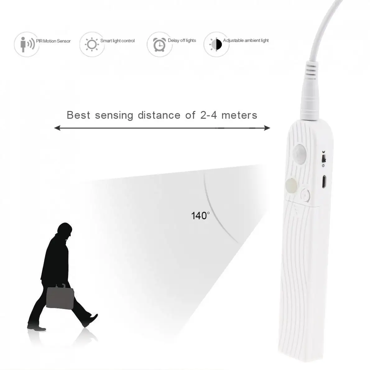 1M 2W 5V 120 LM LED Strip Light Human Infrared Induction Lamp with Waterproof Dripping Glue for Wardrobe/Drawer/Cabinet/Showcase
1M 2W 5V 120 LM LED Strip Light Human Infrared Induction Lamp with Waterproof Dripping Glue for Wardrobe/Drawer/Cabinet/Showcase