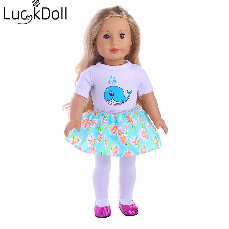 LUCKDOLL высокое качество Qute HandmadeT платье рубашка трусики костюм Одежда для куклы 43