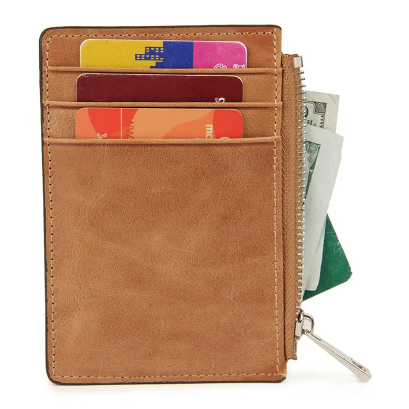 Zipper Genuine Leather Coin Purse Portable Mini Card Holder Credit ID Card Case Men Vintage Slim Wallet Change Bag Photo Cover
Zipper Genuine Leather Coin Purse Portable Mini Card Holder Credit ID Card Case Men Vintage Slim Wallet Change Bag Photo Cover