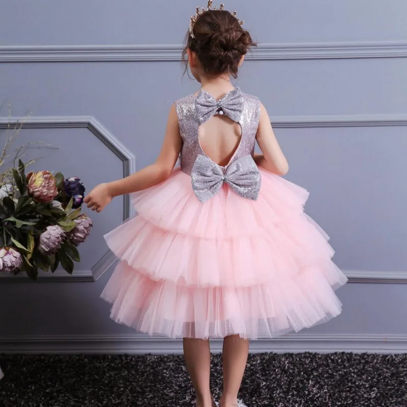 2-10yrs Hot Selling Baby Girls Flower sequins Dress High quality Party Princess Dress Kids Sleeveless Backless Big Bow Dresses
2-10yrs Hot Selling Baby Girls Flower sequins Dress High quality Party Princess Dress Kids Sleeveless Backless Big Bow Dresses