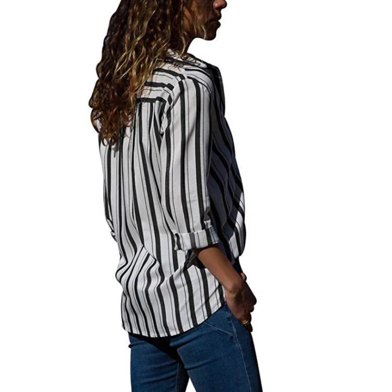 Women Chiffon Blouse Summer Sexy Striped V-Neck Blouse Irregularity Shirt Loose Casual Tops Blusas Camisas Mujer Plus Size S-5XL
Women Chiffon Blouse Summer Sexy Striped V-Neck Blouse Irregularity Shirt Loose Casual Tops Blusas Camisas Mujer Plus Size S-5XL