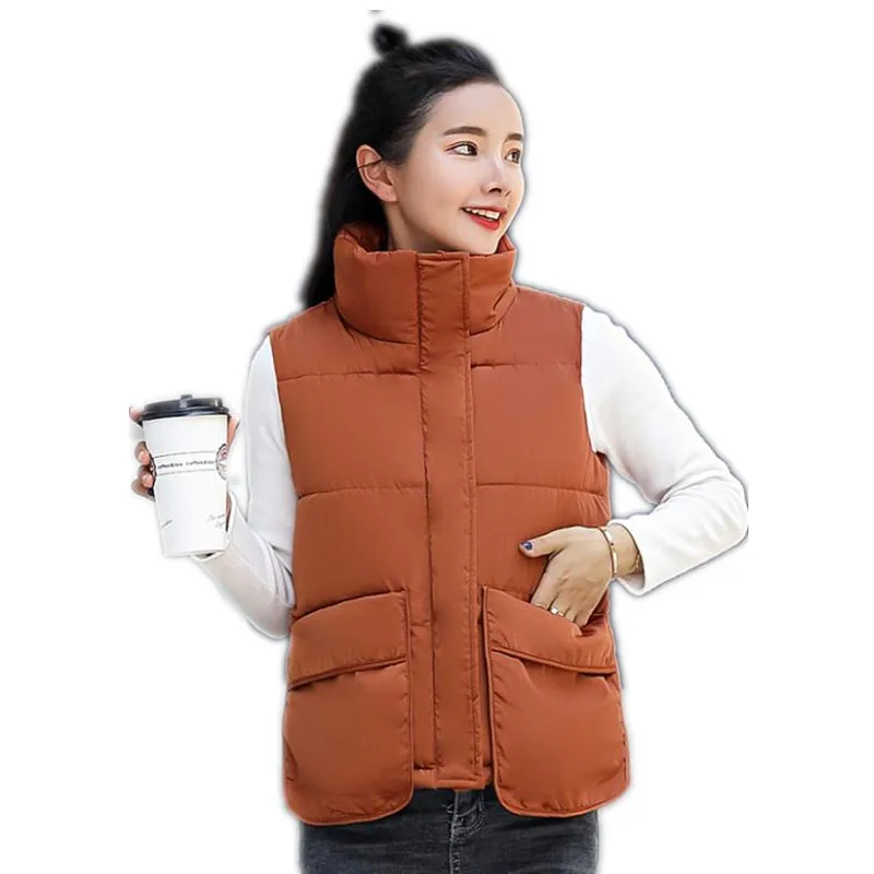 Autumn Winter Women's Vest 2018 Fashion Down Cotton Short Women Waistcoat Sleeveless With Pockets Slim Casual Vest Mujer TopQ856
Autumn Winter Women's Vest 2018 Fashion Down Cotton Short Women Waistcoat Sleeveless With Pockets Slim Casual Vest Mujer TopQ856