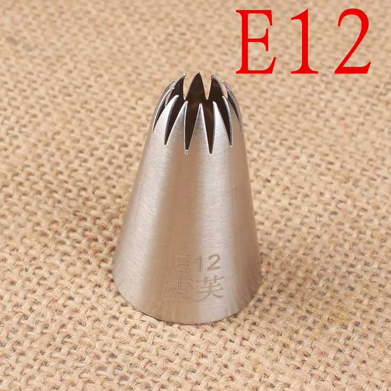 Пшеничная E12 #12 зубчатые масло цветок рот 304 из нержавеющей стали для выпечки DIY